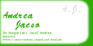 andrea jacso business card